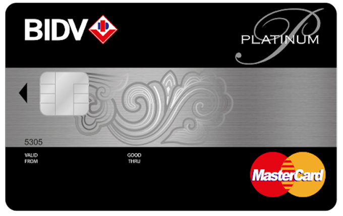 BIDV MasterCard Platinum có thể thanh toán trên toàn cầu