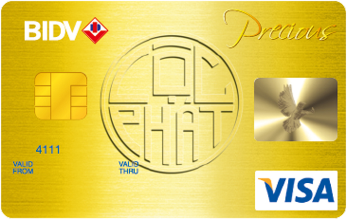 Thẻ BIDV Visa Precious có hạn mức tối đa tới 200 triệu đồng